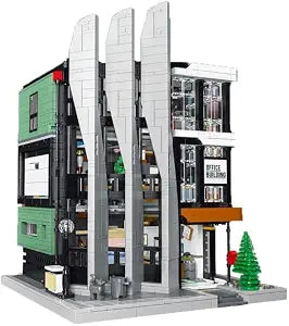 Downtown Office Building 3 Story 3828 Piece Streetview City Modular Building Block Brick  Model or Playset with Accessories for Teens or Adults