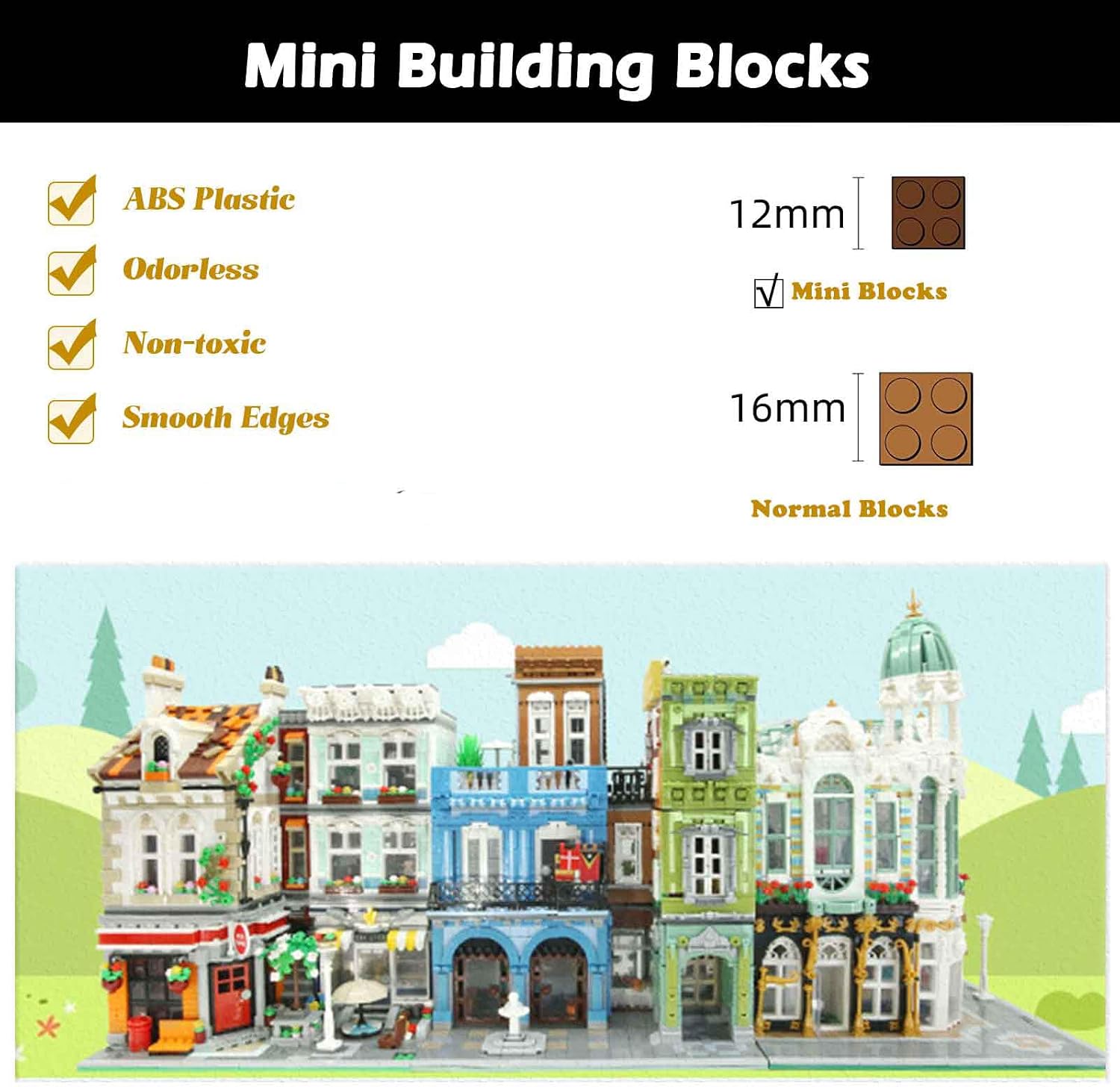 Street View Building Blocks Kit, Cuba Hotel Mini Blocks Construction Toys European Architecture House Store Model Building Blocks, Idea Gifts Home Decoration Collection for Adults (3959 PCS)